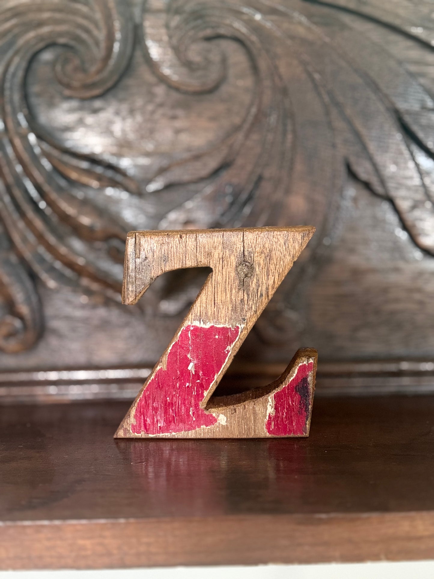 Primitive Wooden Letter Z