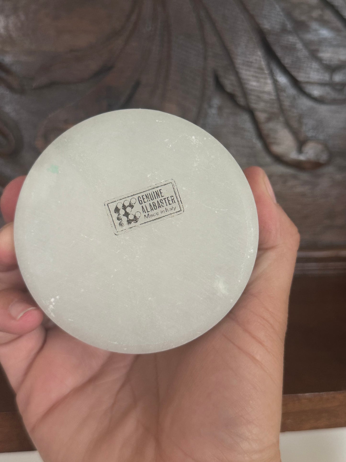 Genuine Italian Alabaster Trinket Box