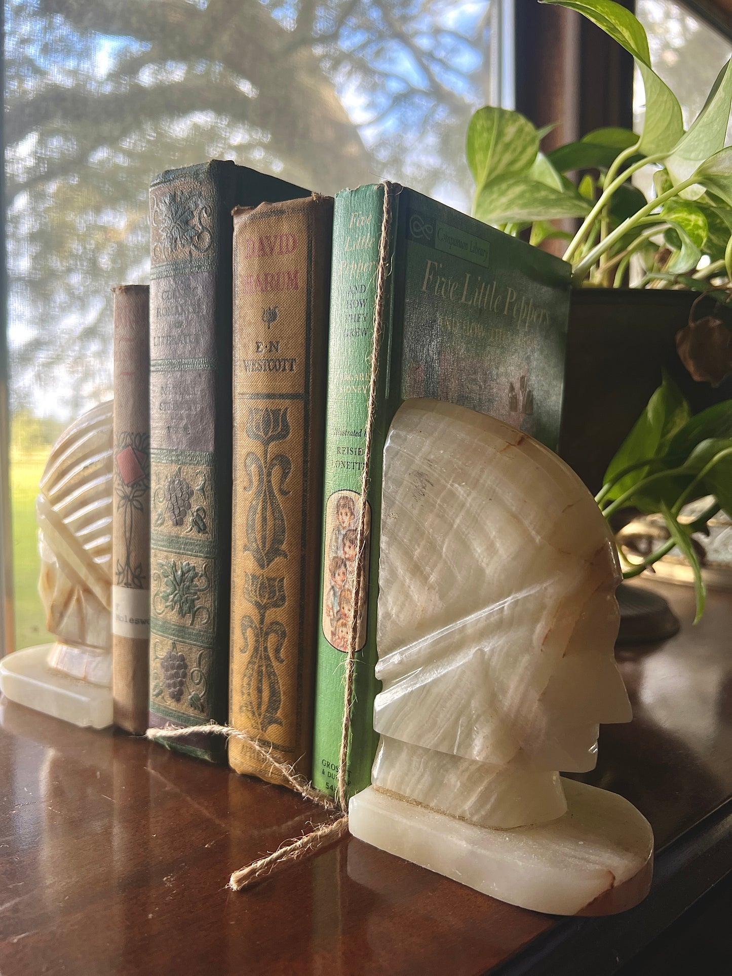 Vintage Native American Marble Bookends