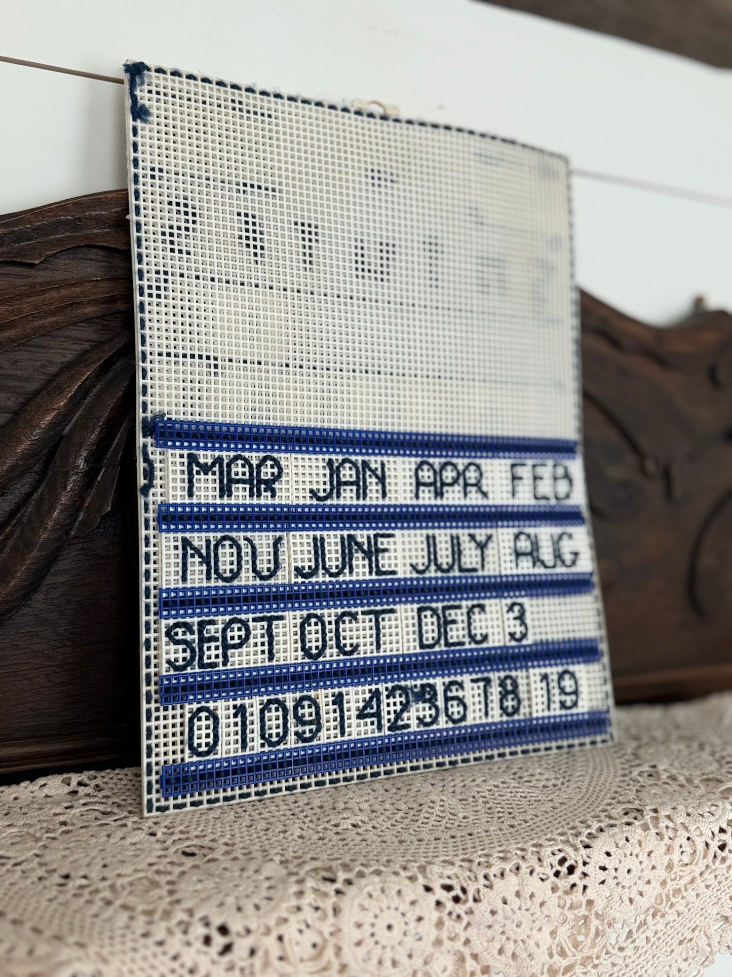 Vintage Perpetual Calendar Wall Hanging