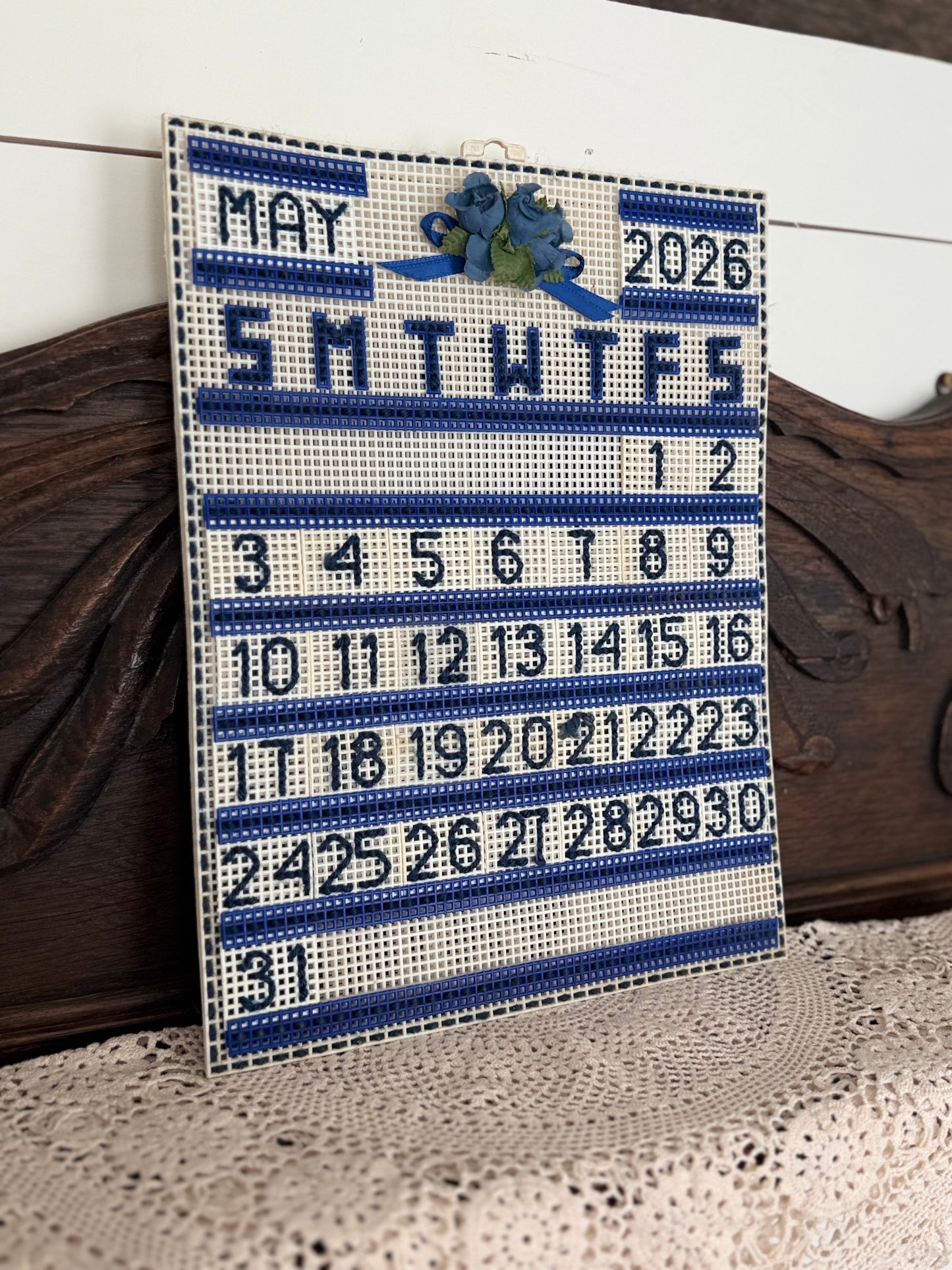 Vintage Perpetual Calendar Wall Hanging