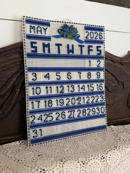 Vintage Perpetual Calendar Wall Hanging
