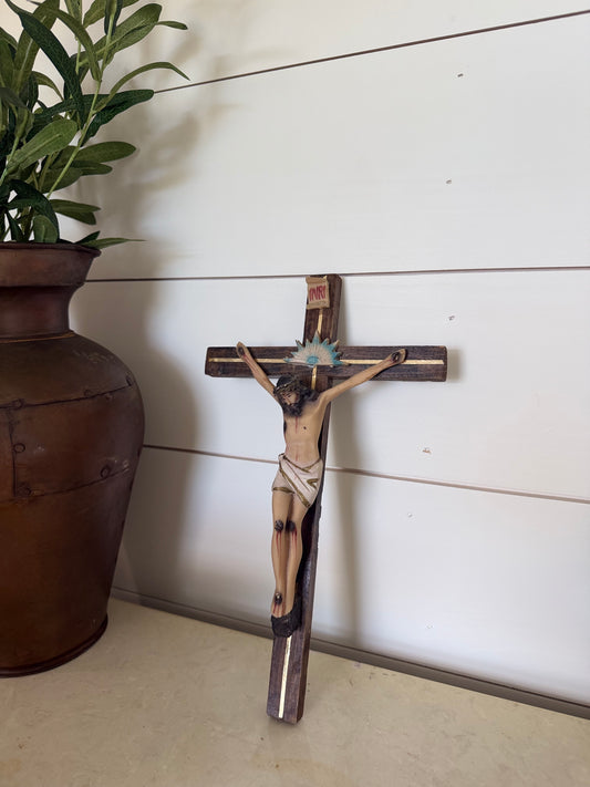 Vintage Wooden Crucifix Wall Cross