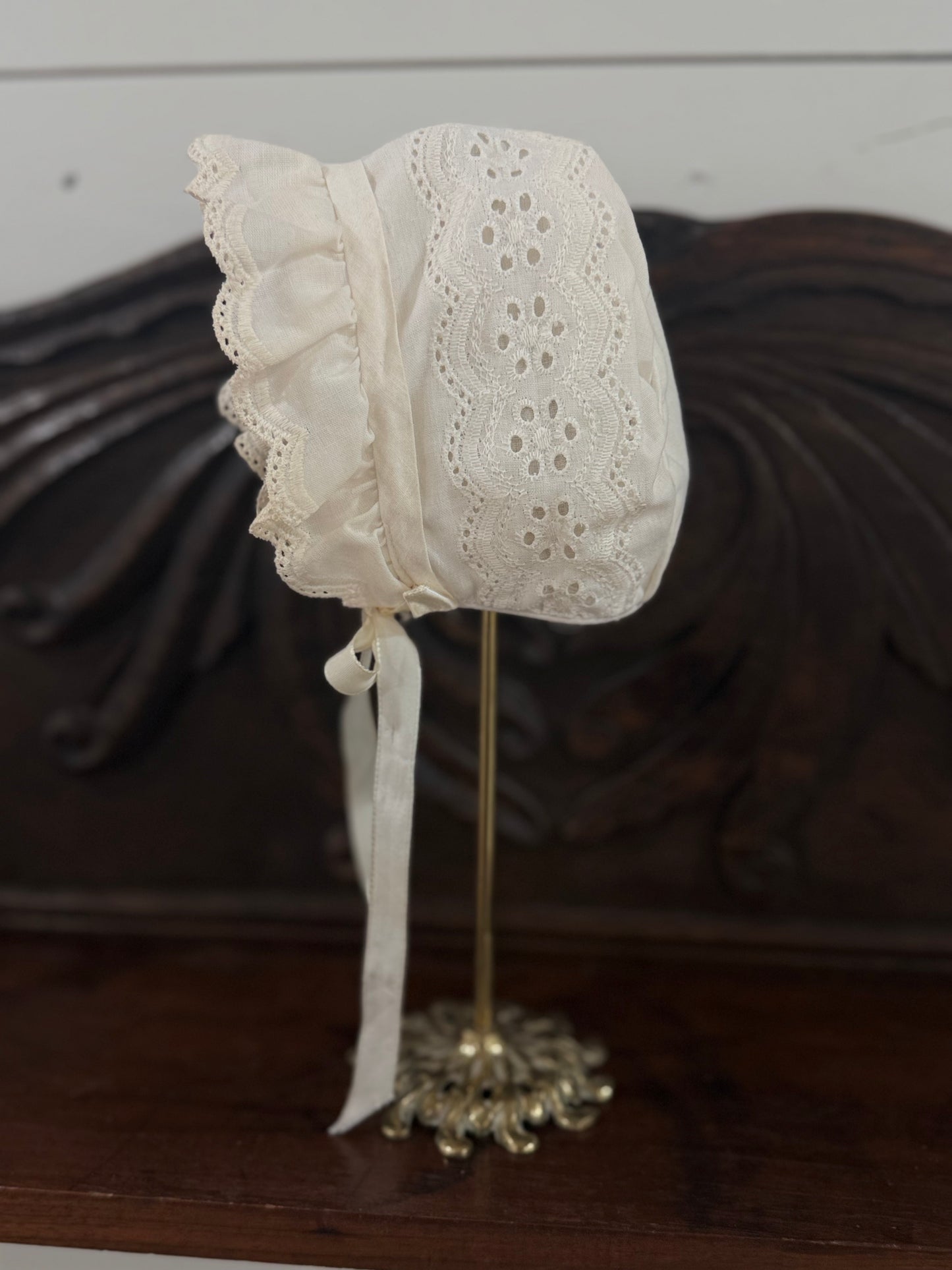 Vintage Eyelet Baby Bonnet