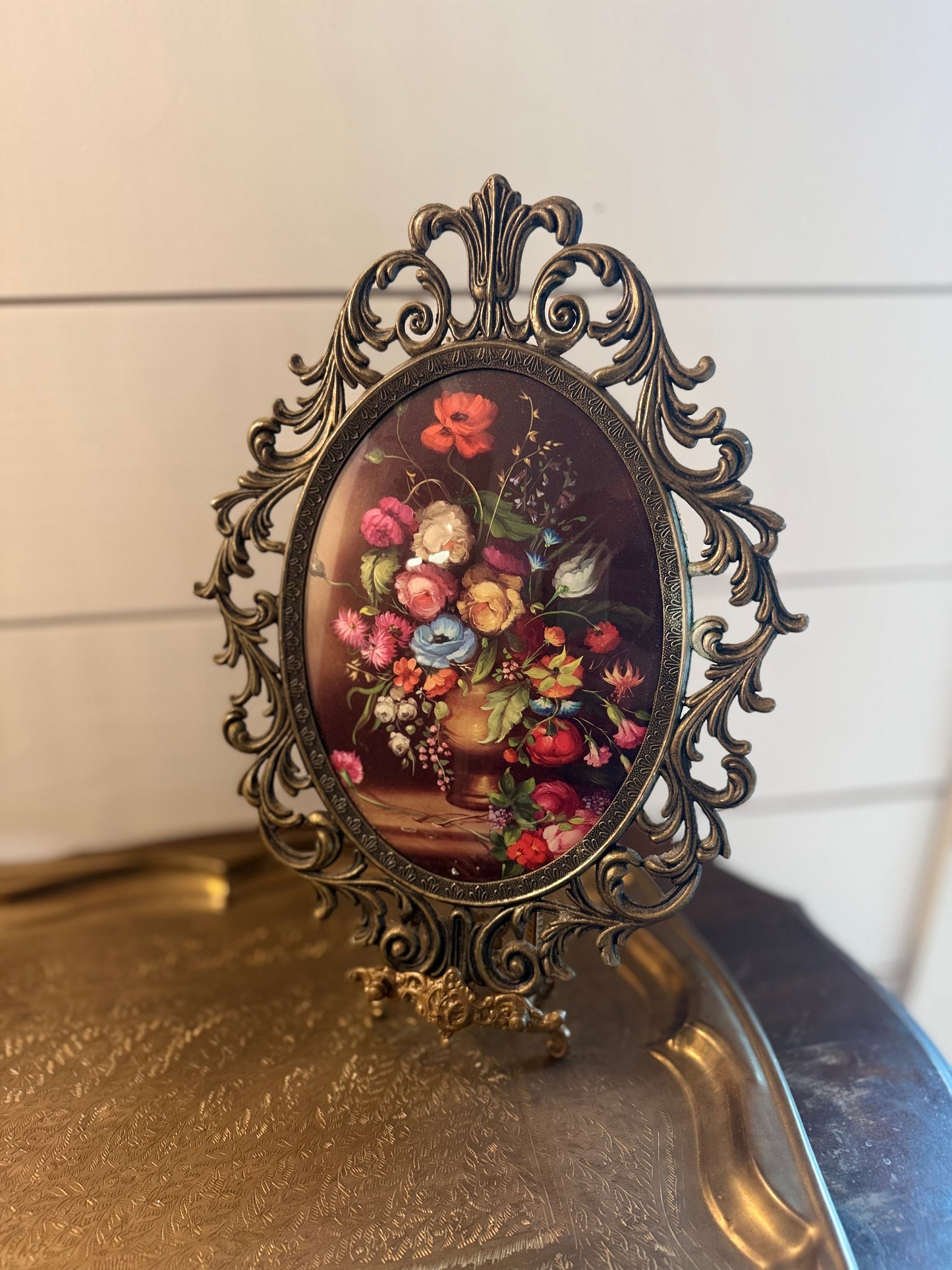 Ornate Vintage Floral Frame Art