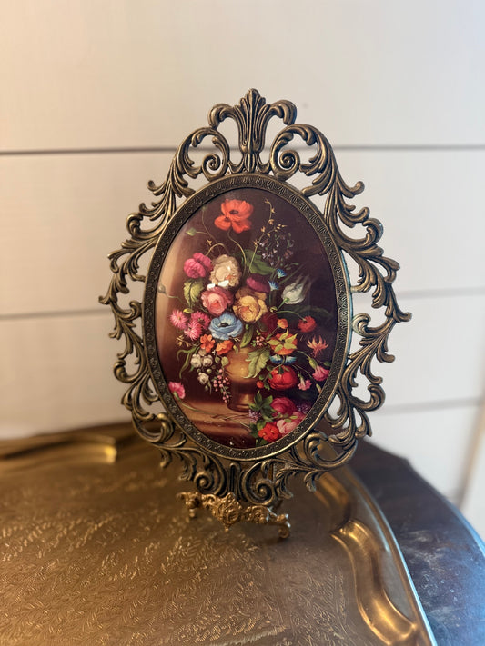 Ornate Vintage Floral Frame Art