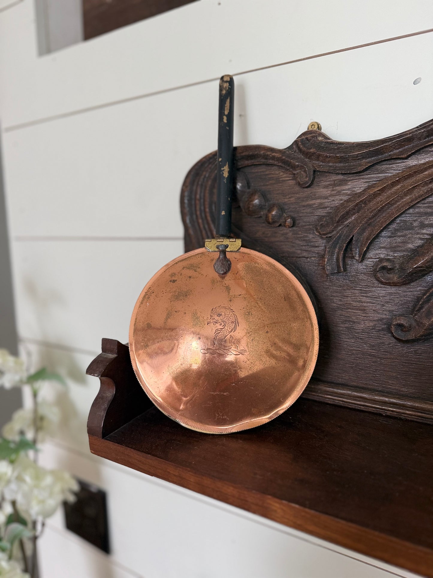 Vintage Copper Silent Butler Crumb Catcher