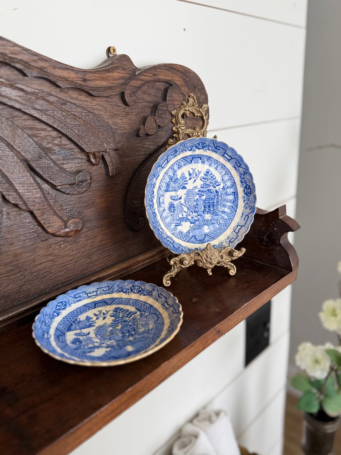 Vintage Gladstone China Blue & White Transferware Plates – Made in England