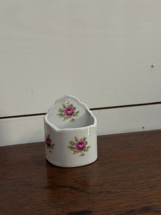 Vintage Mini Floral Porcelain Ring Dish
