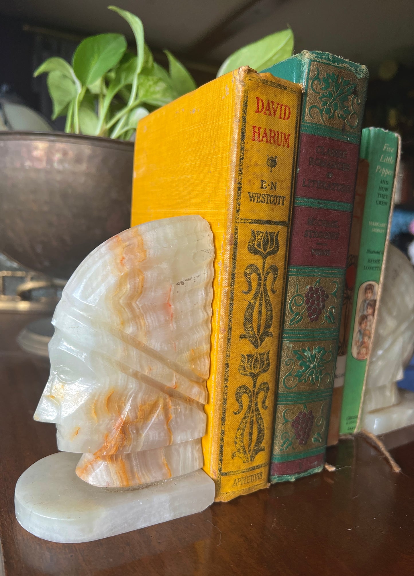 Vintage Native American Marble Bookends