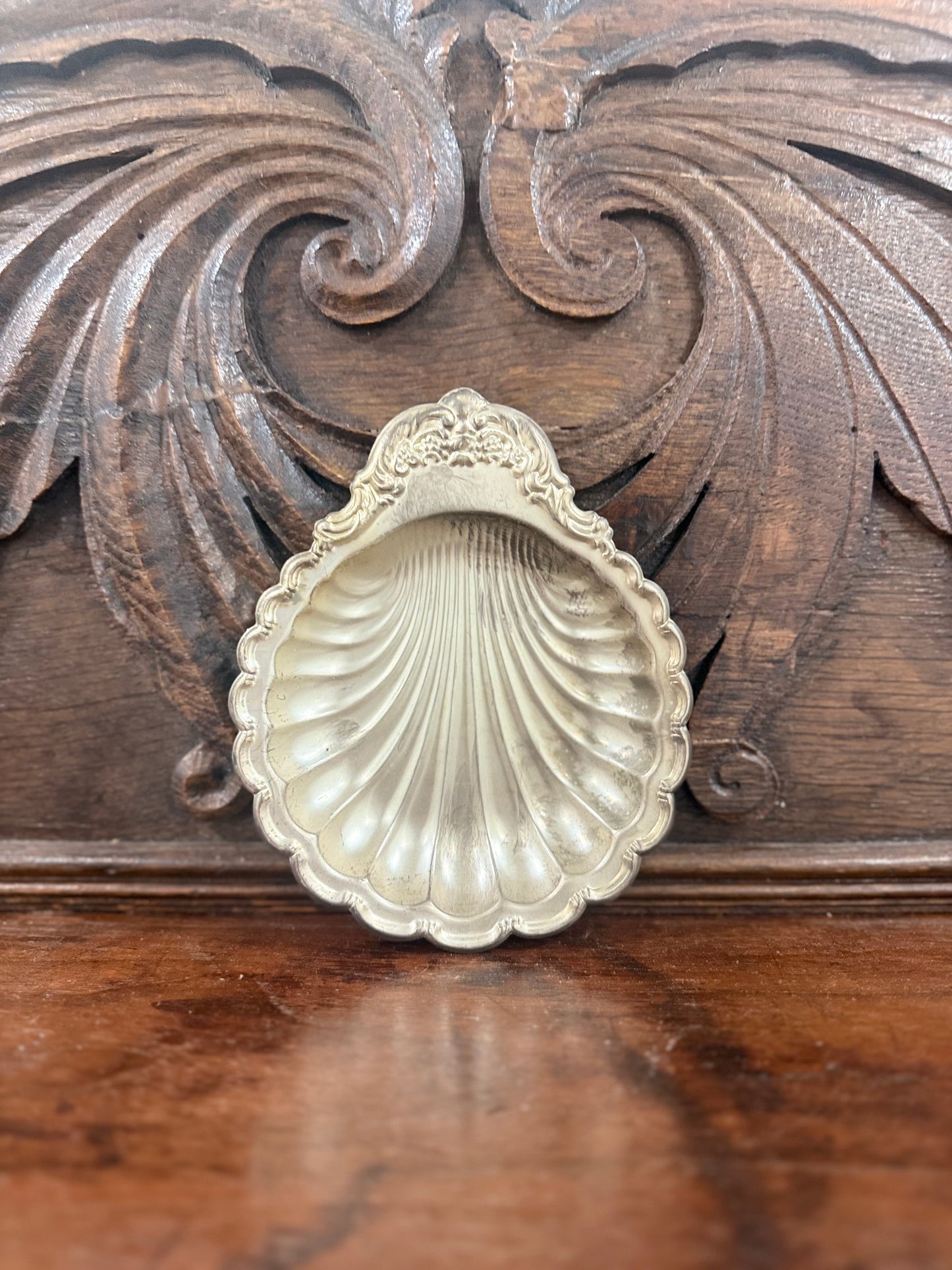 Vintage Silverplate Shell Catchall Dish