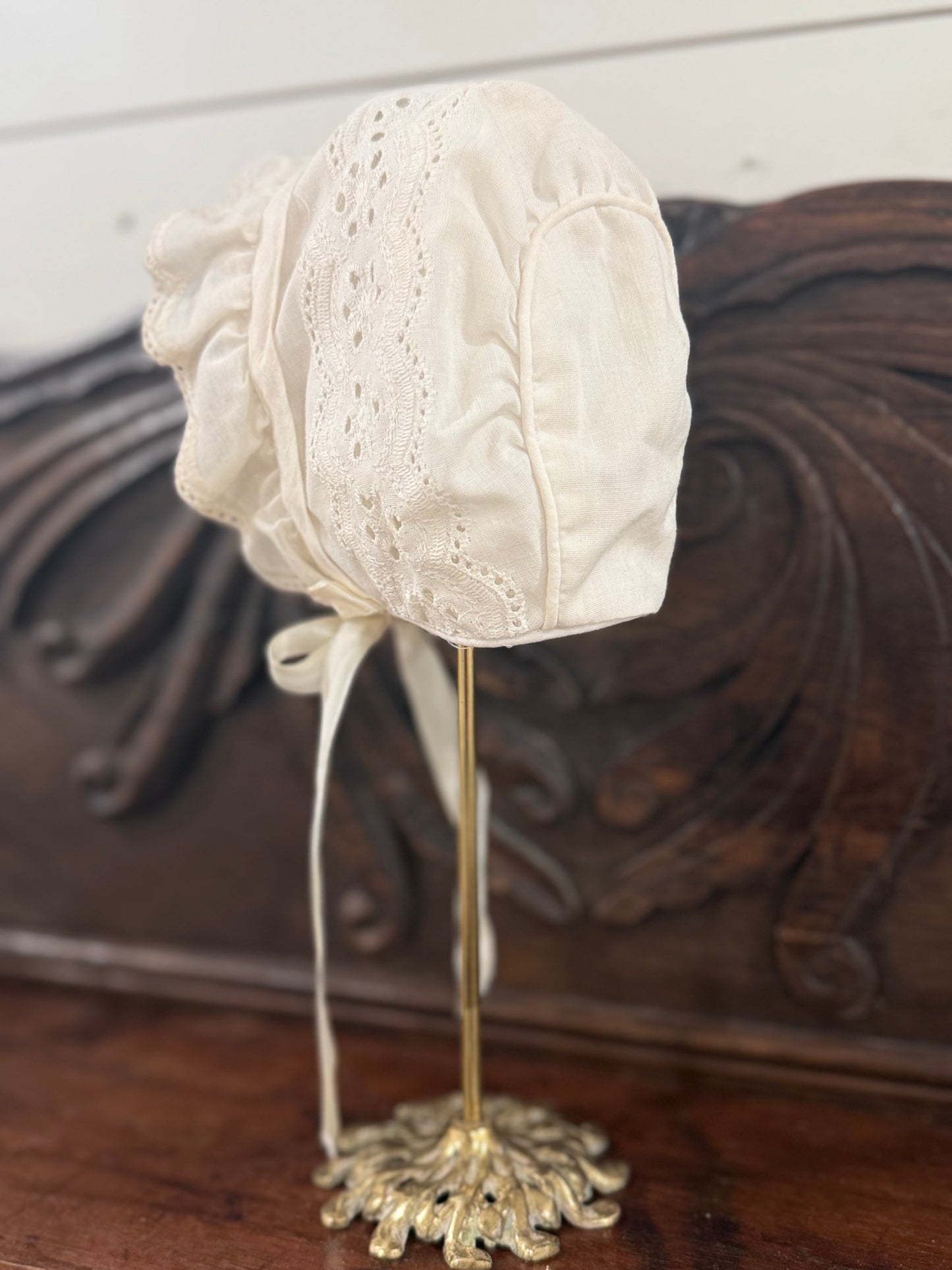 Vintage Eyelet Baby Bonnet