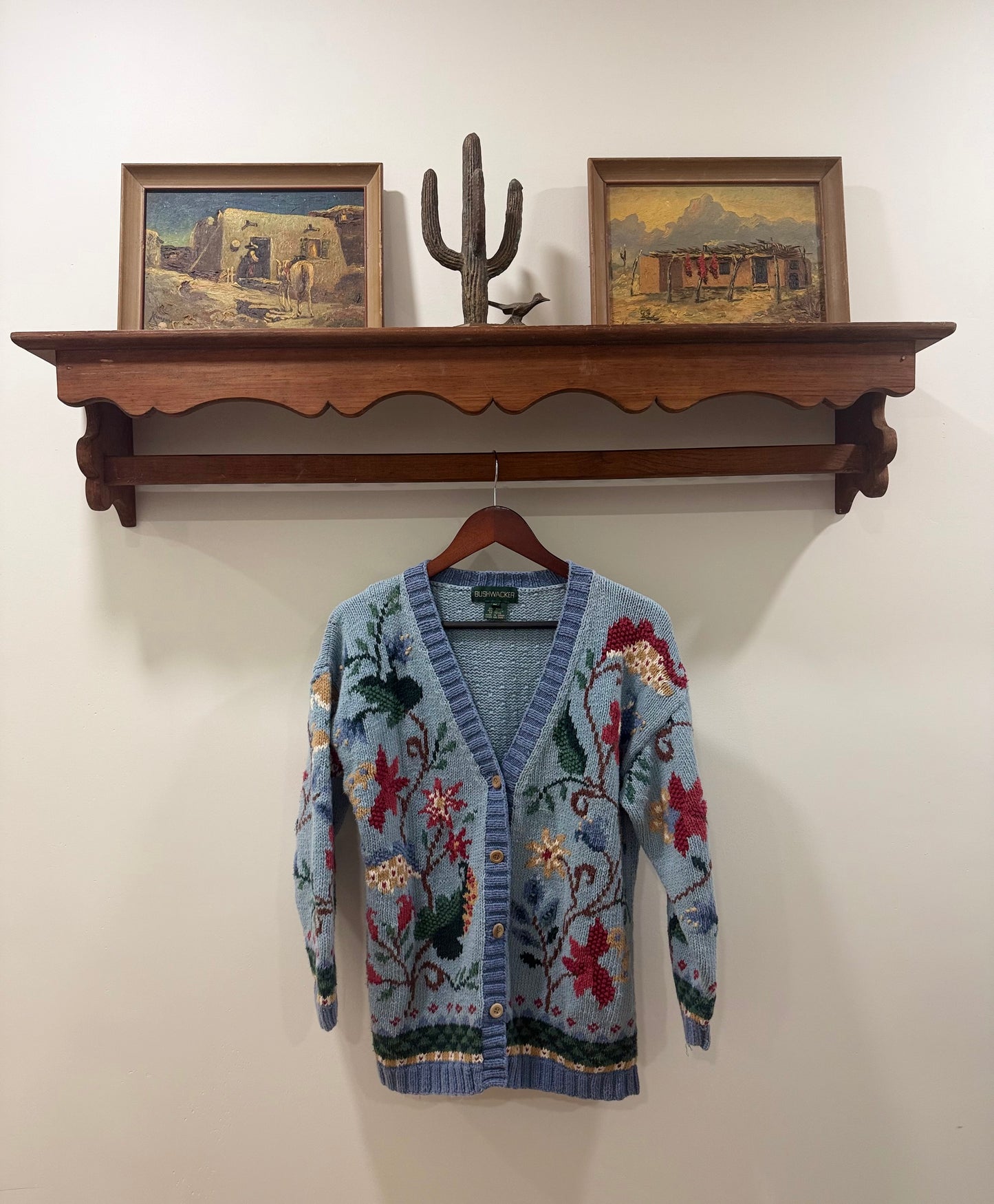 Bushwacker Vintage Floral Knit Cardigan | Medium