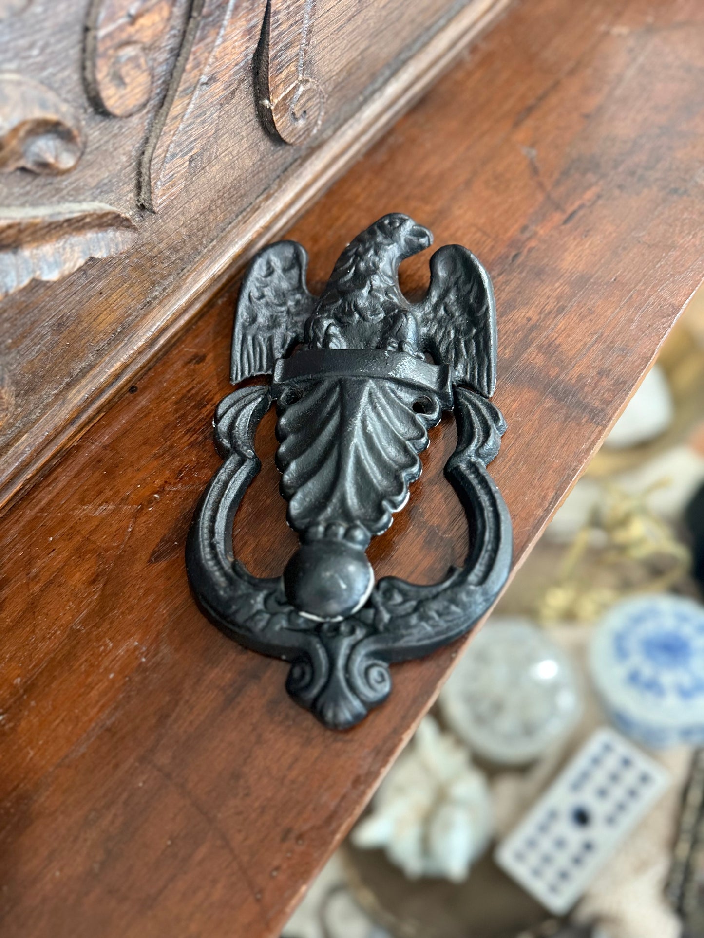 Vintage Cast Iron Eagle Door Knocker