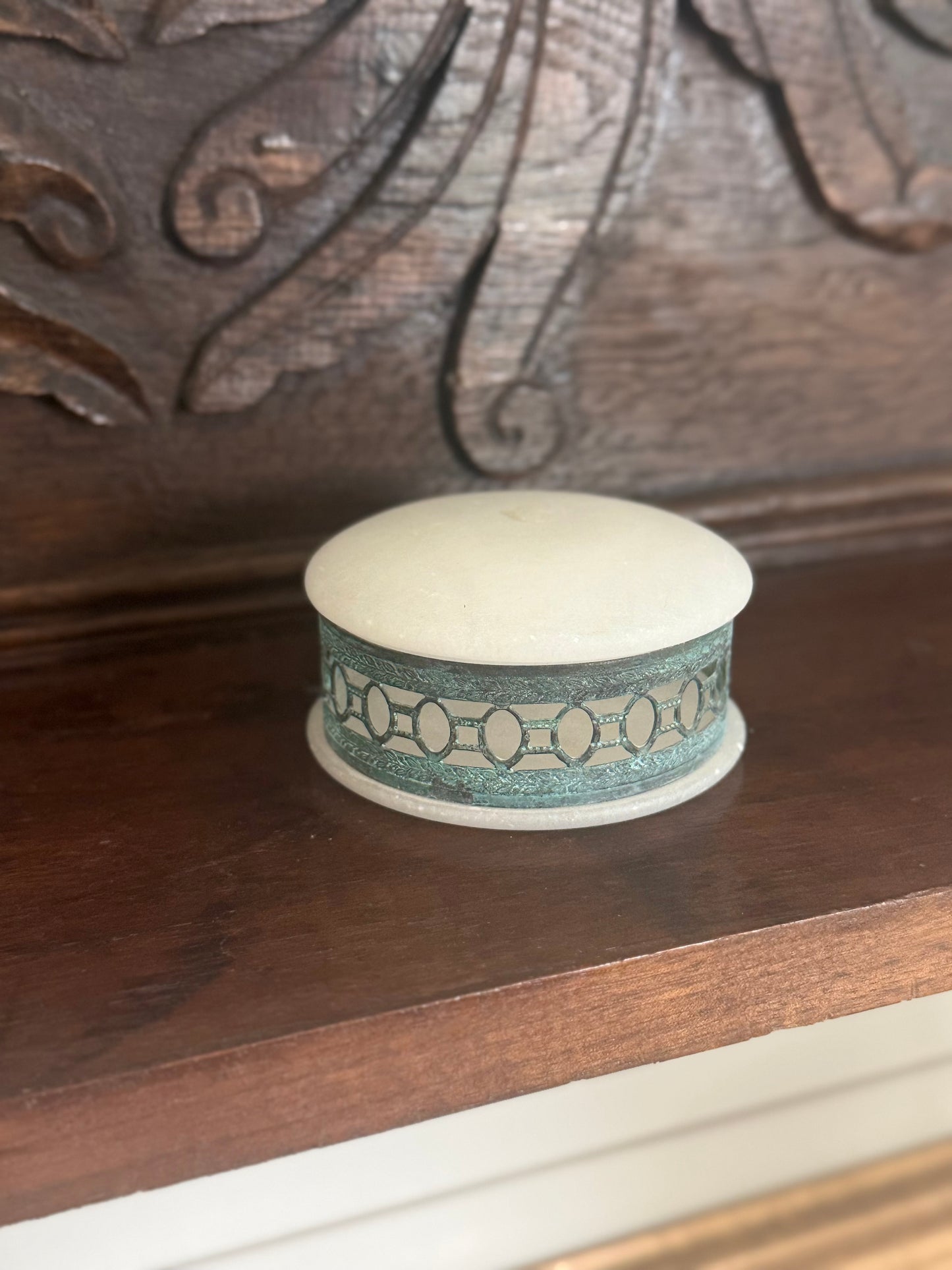 Genuine Italian Alabaster Trinket Box