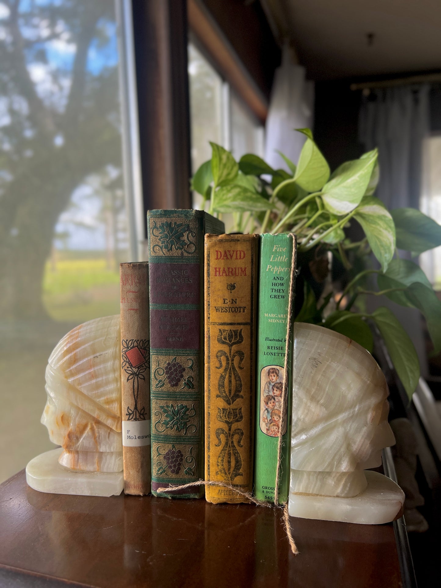 Vintage Native American Marble Bookends