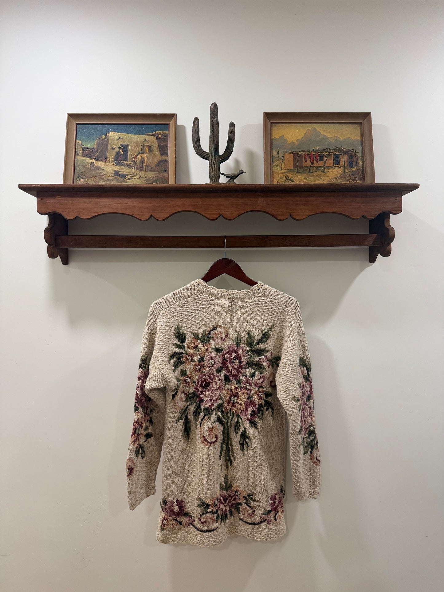 Portraits by Northern Isles Hand-Knit Floral Cardigan | Medium