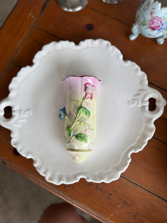 Vintage Floral Wall Pocket Vase