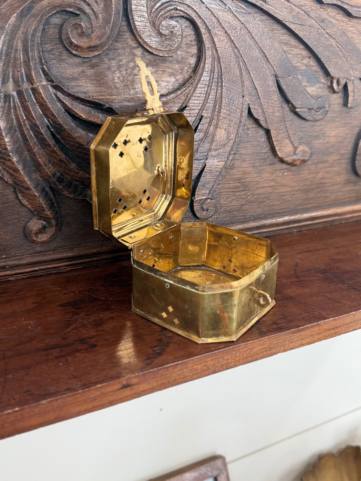 Vintage Brass Cricket Box / Betel Box