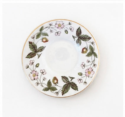 Vintage Strawberry Floral Saucer