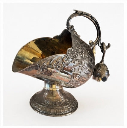 Vintage Silverplate Sugar Scuttle / Scoop Bowl