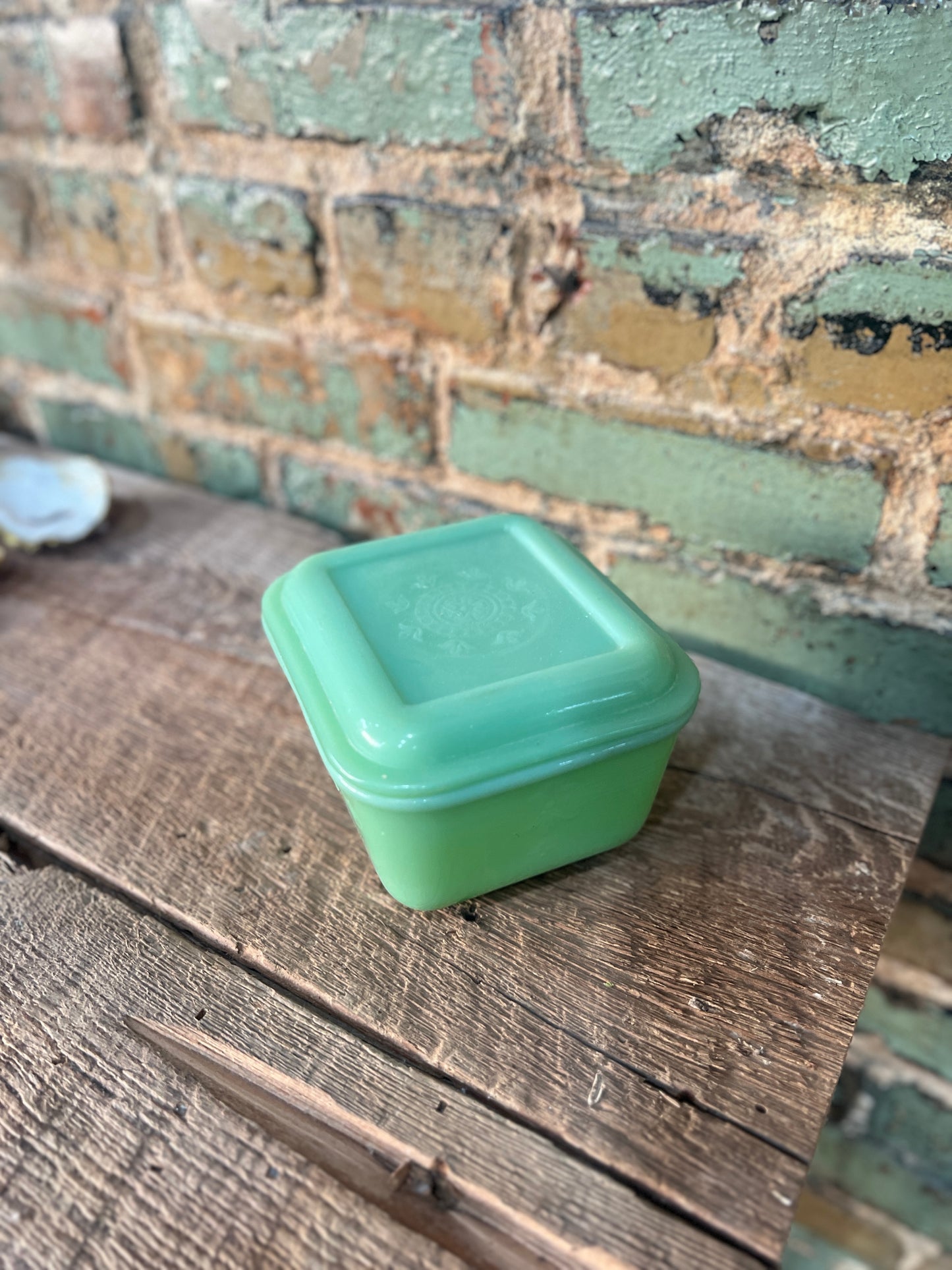 Fire King Jadeite Refrigerator Container with Lid