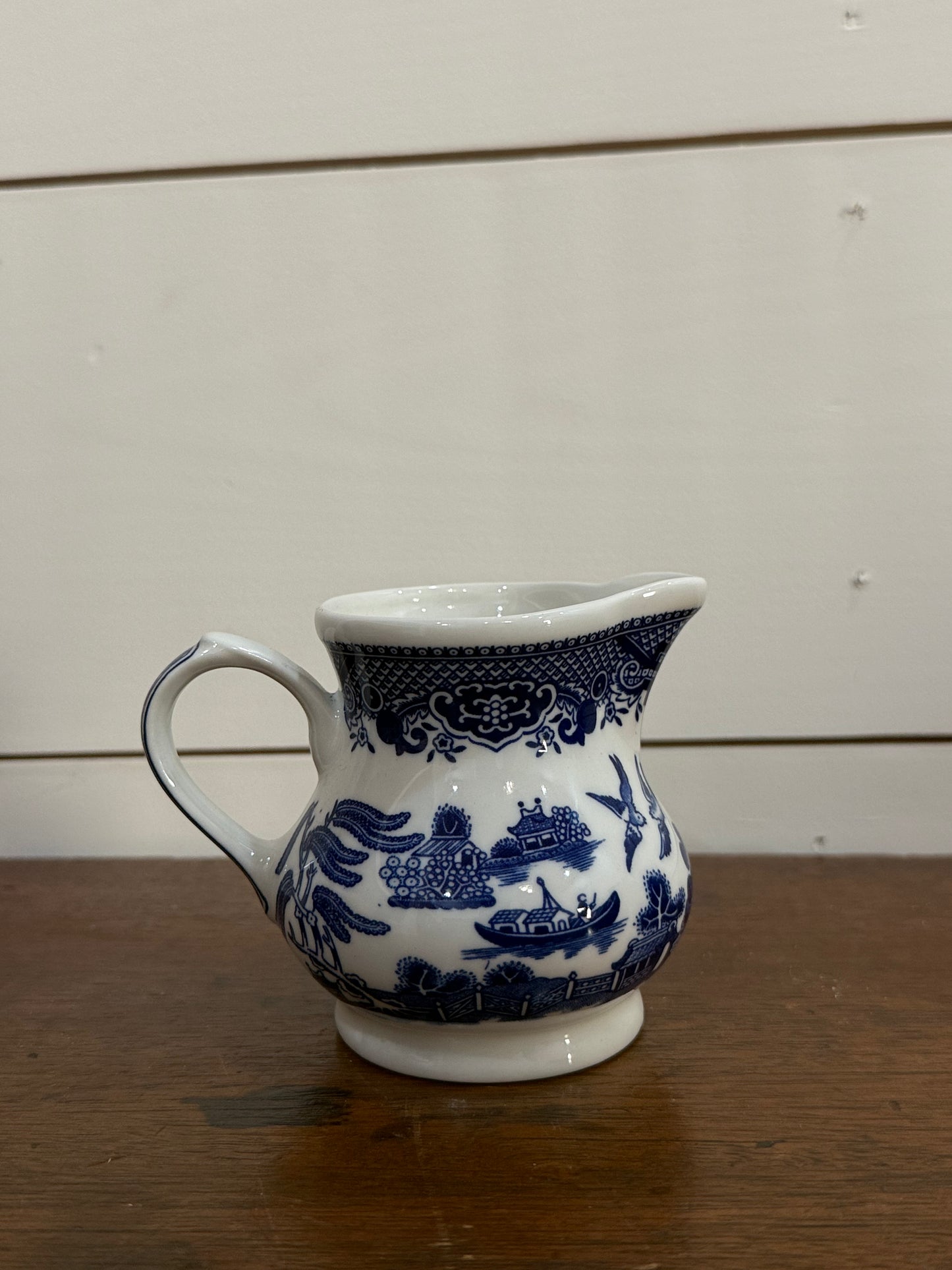 Vintage Blue Willow Cream Pitcher